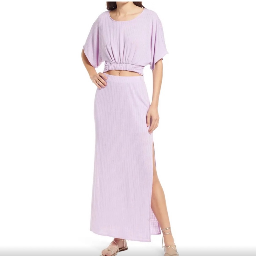 Free People Kelsey Rib Crop Top & Skirt Set